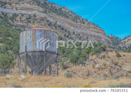 Water Tower abandoned by the Utah Railroad System in Helper, Utah 76385351