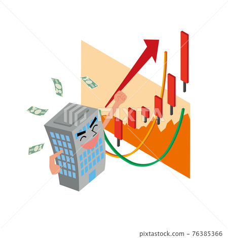 對股價上漲感到高興的公司角色 76385366