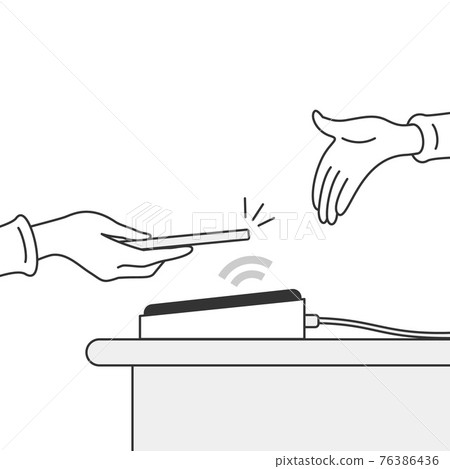 Payment by contactless payment using a smartphone 76386436