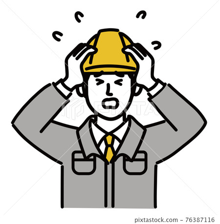 Work clothes, field workers, men, impatient facial expressions, pop hand-painted 76387116