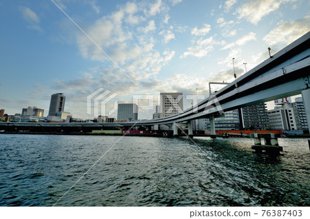 Scenery of Ryogoku Junction Daytime Scenery of Ryogoku Junction Daytime 76387403