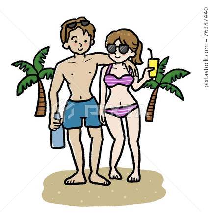 情侶度假的插圖 情侶度假的插圖 76387440