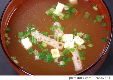 Instant crab miso soup Instant crab miso soup 76387481