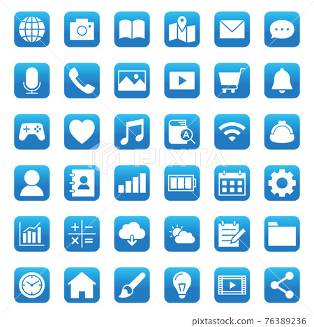 App icon set - Stock Illustration [76389236] - PIXTA