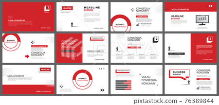 Presentation and slide layout background. Design red and black geometric template. Use for business keynote, presentation, slide, marketing, leaflet, advertising, template, modern style. 76389844