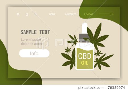 cbd hemp oil extracted from marijuana plant medical cannabis drud consumption concept horizontal copy space 76389974