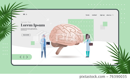 mix race doctors inspecting checking brain human internal organ examination healthcare medicine concept full length copy space horizontal mix race doctors inspecting checking brain human internal organ examination healthcare medicine concept full length copy space horizontal 76390035