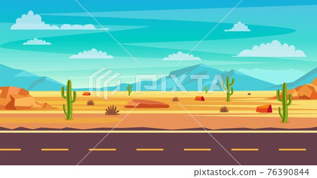 desert landscape illustration 76390844