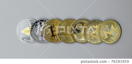 golden and silver Cryptocurrency, Bitcoin, Ethereum, Litecoin, Dash, Monero, Zcach and Ripple coins. Crypto is Digital Money within the blockchain network golden and silver Cryptocurrency, Bitcoin, Ethereum, Litecoin, Dash, Monero, Zcach and Ripple coins. Crypto is Digital Money within the blockchain network 76391959