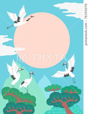 Asian new year greeting card background Asian new year greeting card background 76393079