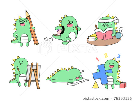 education themed green monster student drawings 76393136