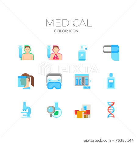 medical health and body themed color icons medical health and body themed color icons 76393144