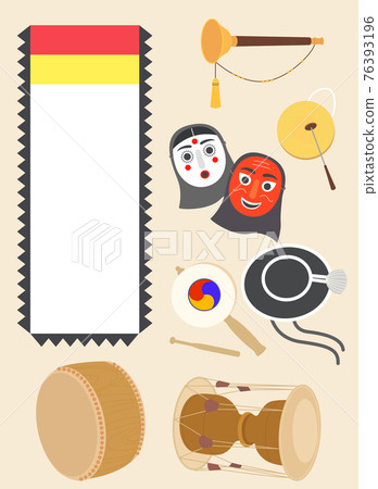Korean instruments banner template Korean instruments banner template 76393196