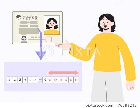 Korean citizen registration card policy illustration Korean citizen registration card policy illustration 76393283
