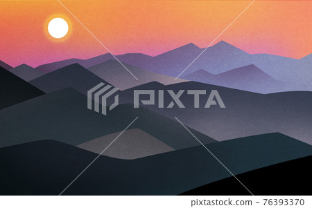 new year, sunrise scenery illustration new year, sunrise scenery illustration 76393370