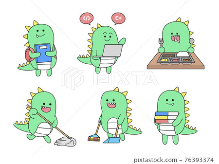 education themed green monster student drawings 76393374