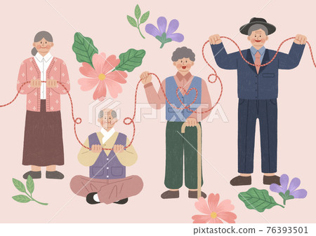 happy senior relationship and community 76393501