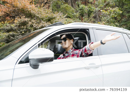 handsome Asian male model autumn travel concept handsome Asian male model autumn travel concept 76394139