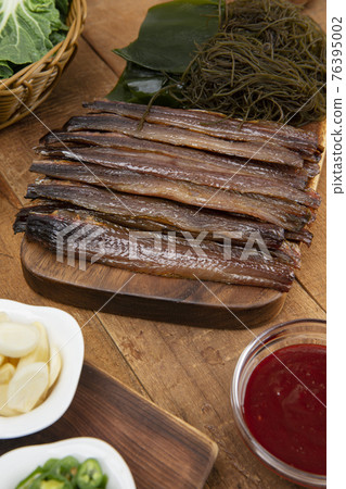 Gwamegi, Korean half-dried Pacific herring or Pacific saury Gwamegi, Korean half-dried Pacific herring or Pacific saury 76395002