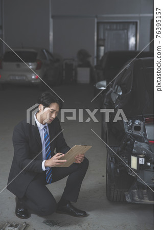 auto vehicle car insurance agent, car reseller checking car condition auto vehicle car insurance agent, car reseller checking car condition 76395157