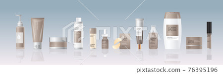 set cosmetic or perfume bottles beauty spa products natural cosmetology skincare packaging branding skin treatment concept realistic packages collection horizontal set cosmetic or perfume bottles beauty spa products natural cosmetology skincare packaging branding skin treatment concept realistic packages collection horizontal 76395196
