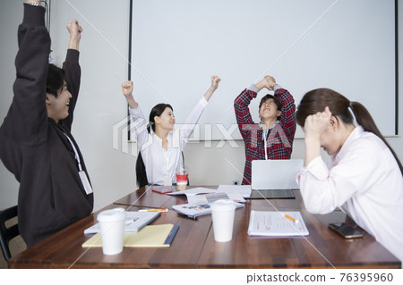 business, startup, people and teamwork concept 76395960