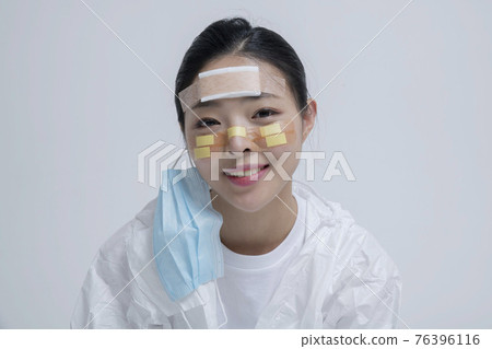 Covid virus medical staff concept Covid virus medical staff concept 76396116