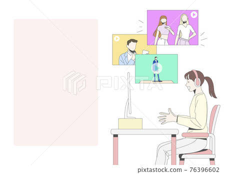 changed life new normal after covid illustration series with copy space 76396602