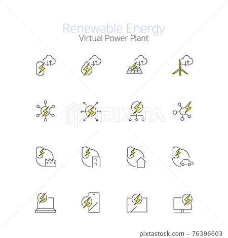 renewable energy icon series renewable energy icon series 76396603