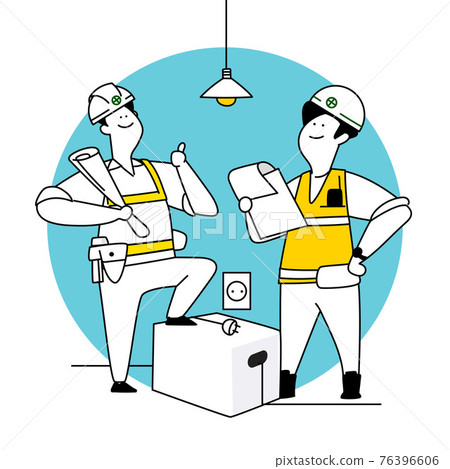 Industrial safety, worker protection illustration series Industrial safety, worker protection illustration series 76396606