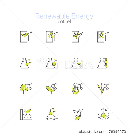 renewable energy icon series 76396670