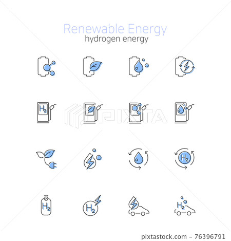 renewable energy icon series 76396791