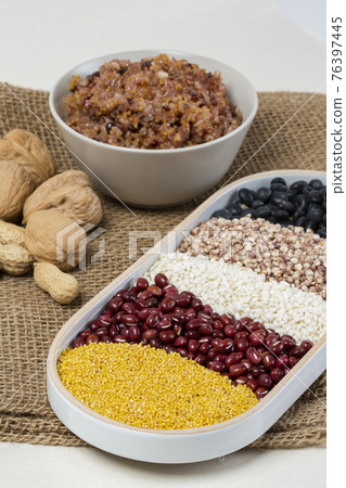 Ogok bap, five grain bean rice of Korea Ogok bap, five grain bean rice of Korea 76397445