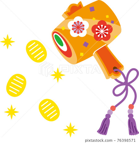 Red and white plum launching gavel 76398571