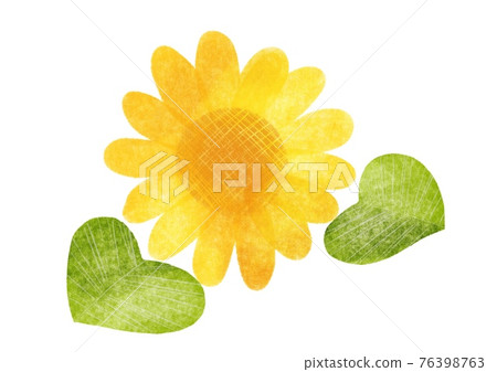 Sunflower cut illustration stamp style Sunflower cut illustration stamp style 76398763