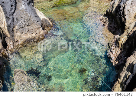 清澈的海水是美麗的伊豆海岸 清澈的海水是美麗的伊豆海岸 76401142