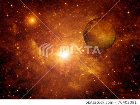 galaxy in a free space. 3D rendering 76402081