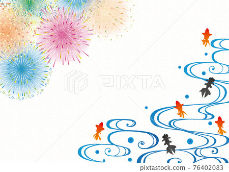 Fireworks and goldfish frame 1 76402083