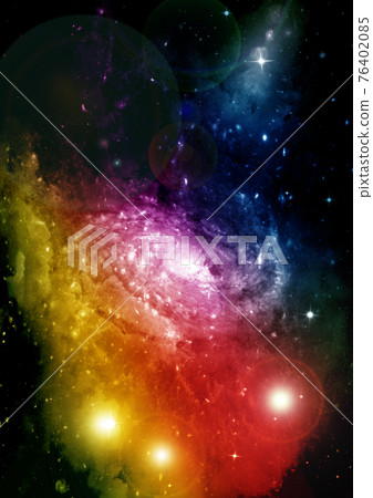 galaxy in a free space. 3D rendering 76402085