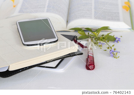 notebook ,dictionary book and mobile phone for study notebook ,dictionary book and mobile phone for study 76402143