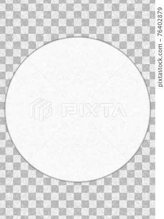 Silver checkered Japanese pattern circular frame Silver checkered Japanese pattern circular frame 76402879