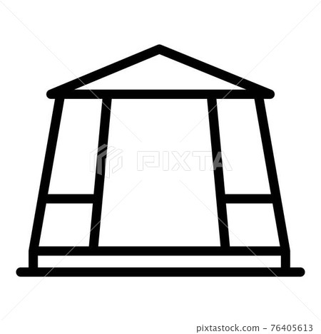 Wedding gazebo icon, outline style 76405613