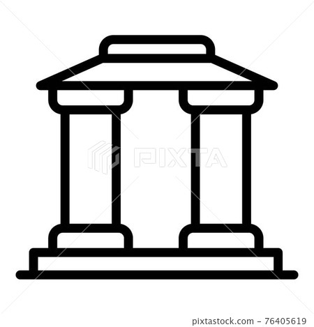 Column gazebo icon, outline style Column gazebo icon, outline style 76405619