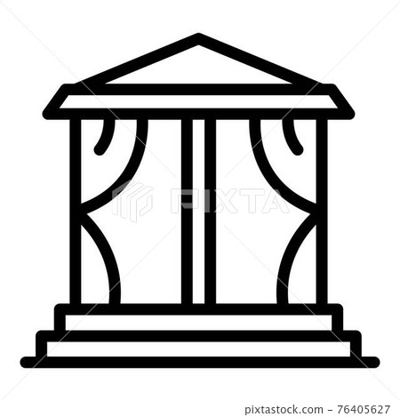 Alcove gazebo icon, outline style 76405627