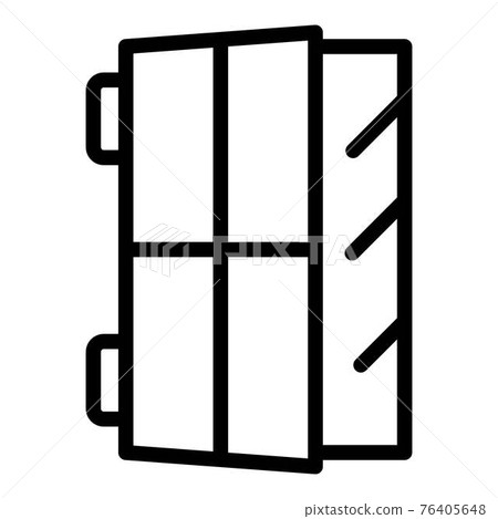 Big glass window icon, outline style 76405648