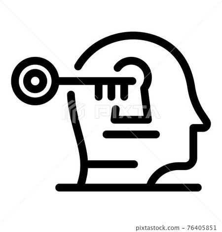 Man key idea icon, outline style - Stock Illustration [76405851] - PIXTA