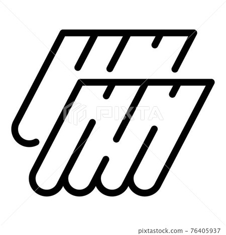 Ceramic roof icon, outline style Ceramic roof icon, outline style 76405937