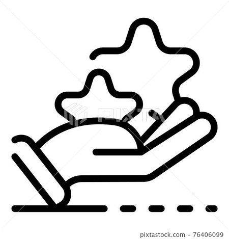 Business star award icon, outline style Business star award icon, outline style 76406099
