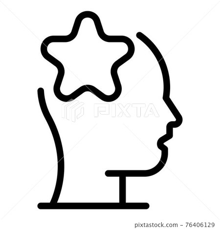 Star head winner icon, outline style 76406129