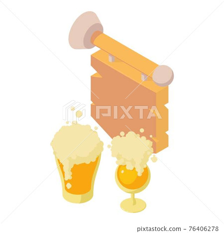 Beer party icon, isometric style 76406278